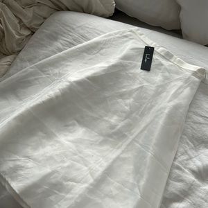 NWT LULU’s Bridal White Mesh Layered Midi Skirt Size XS